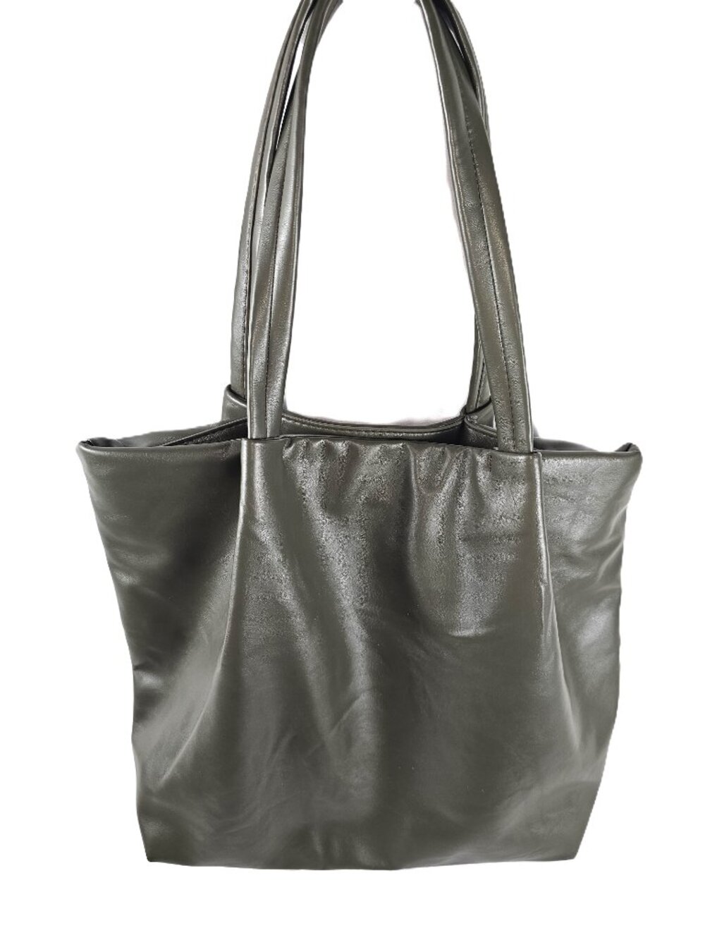 Neiman Marcus Olive Green Vegetarian leather shoulder bag